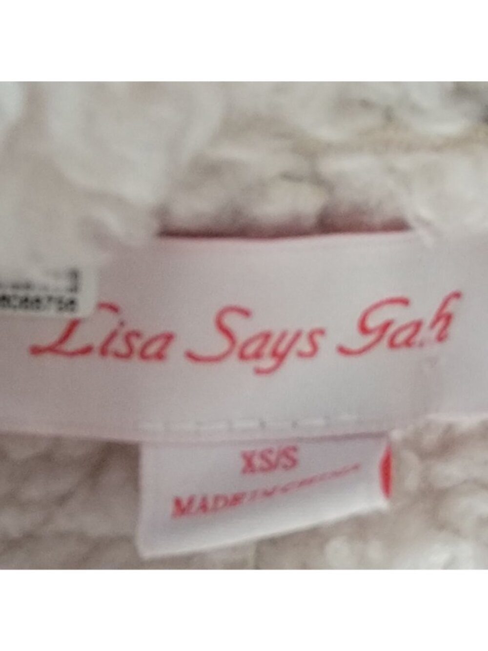 Lisa Says Gah Nadia Sherpa Coat Old Money Vintage Retro Penny Lane Womens XS S - Picture 7 of 8